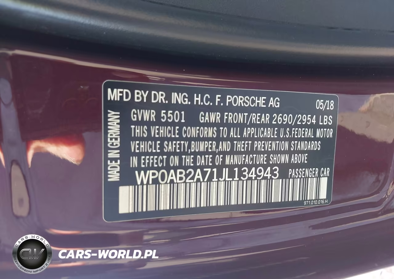 2018 Porsche Panamera 4S VIN:WP0AB2A71JL134943 - 9