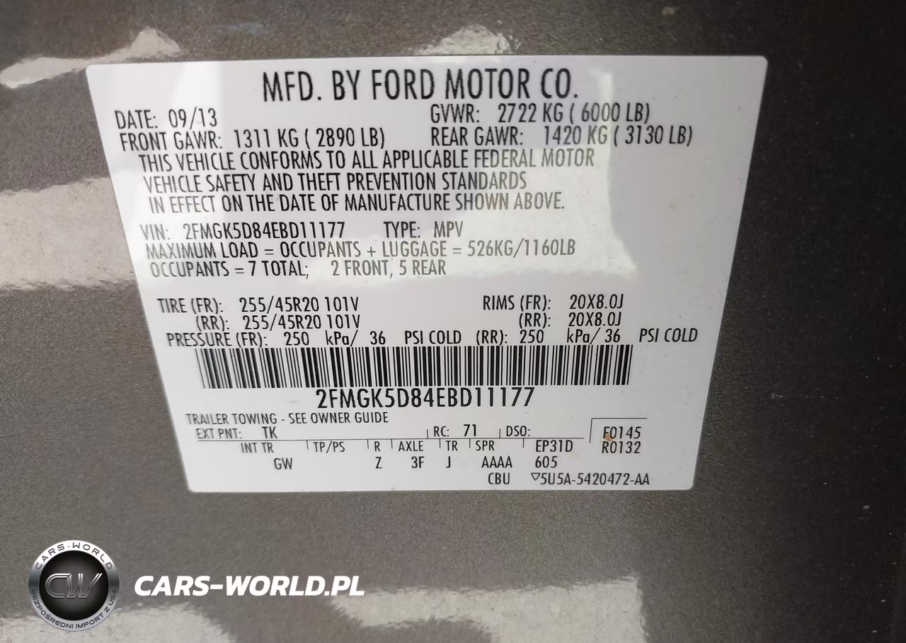 2014 Ford Flex Limited VIN:2FMGK5D84EBD11177 - 9