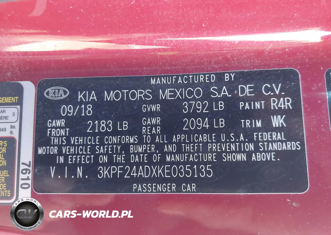 2019 Kia Forte Lxs VIN:3KPF24ADXKE035135 - 9