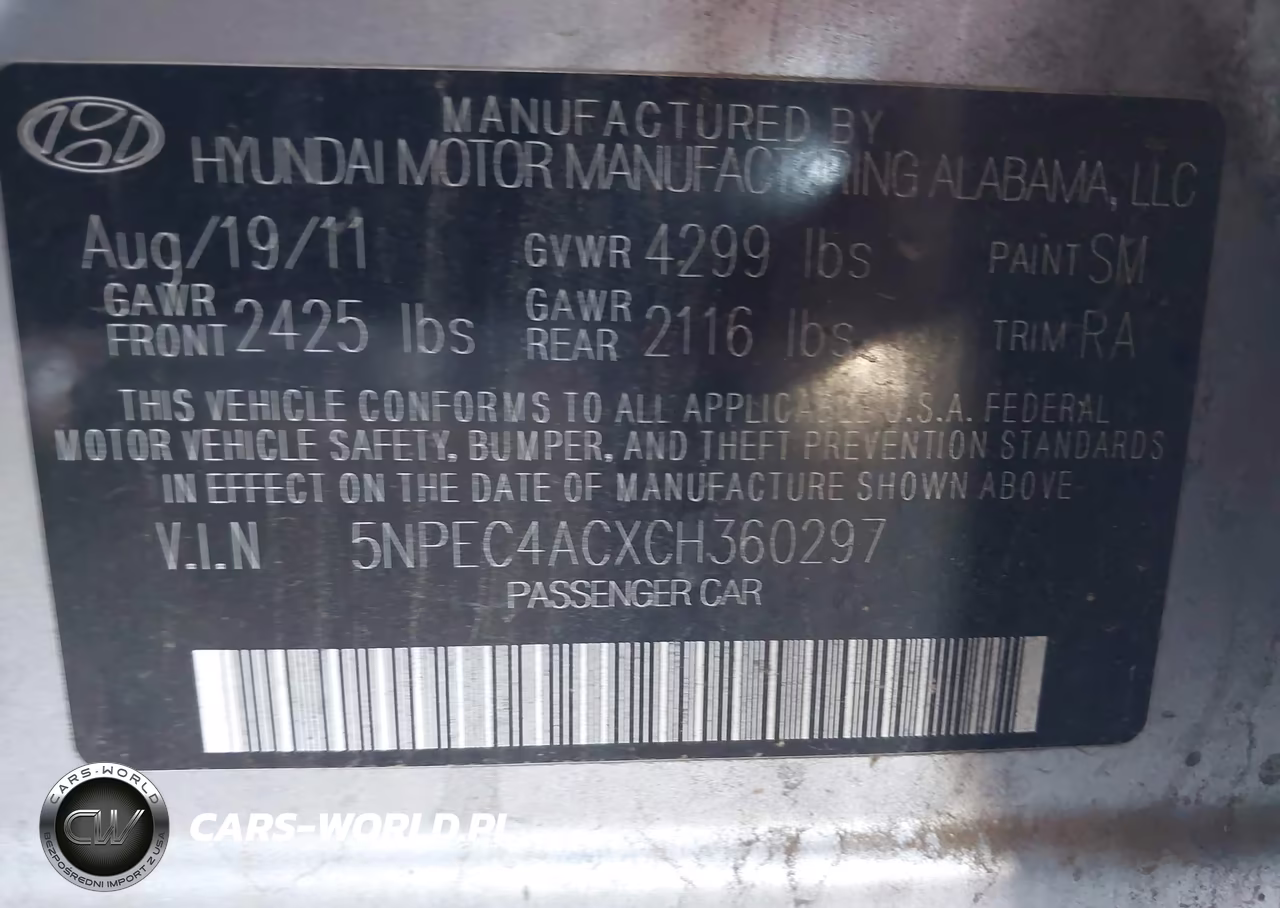 2012 Hyundai Sonata Limited VIN:5NPEC4ACXCH360297 - 9