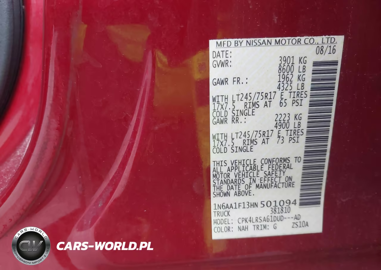2017 Nissan Titan Xd S VIN:1N6AA1F13HN501094 - 9