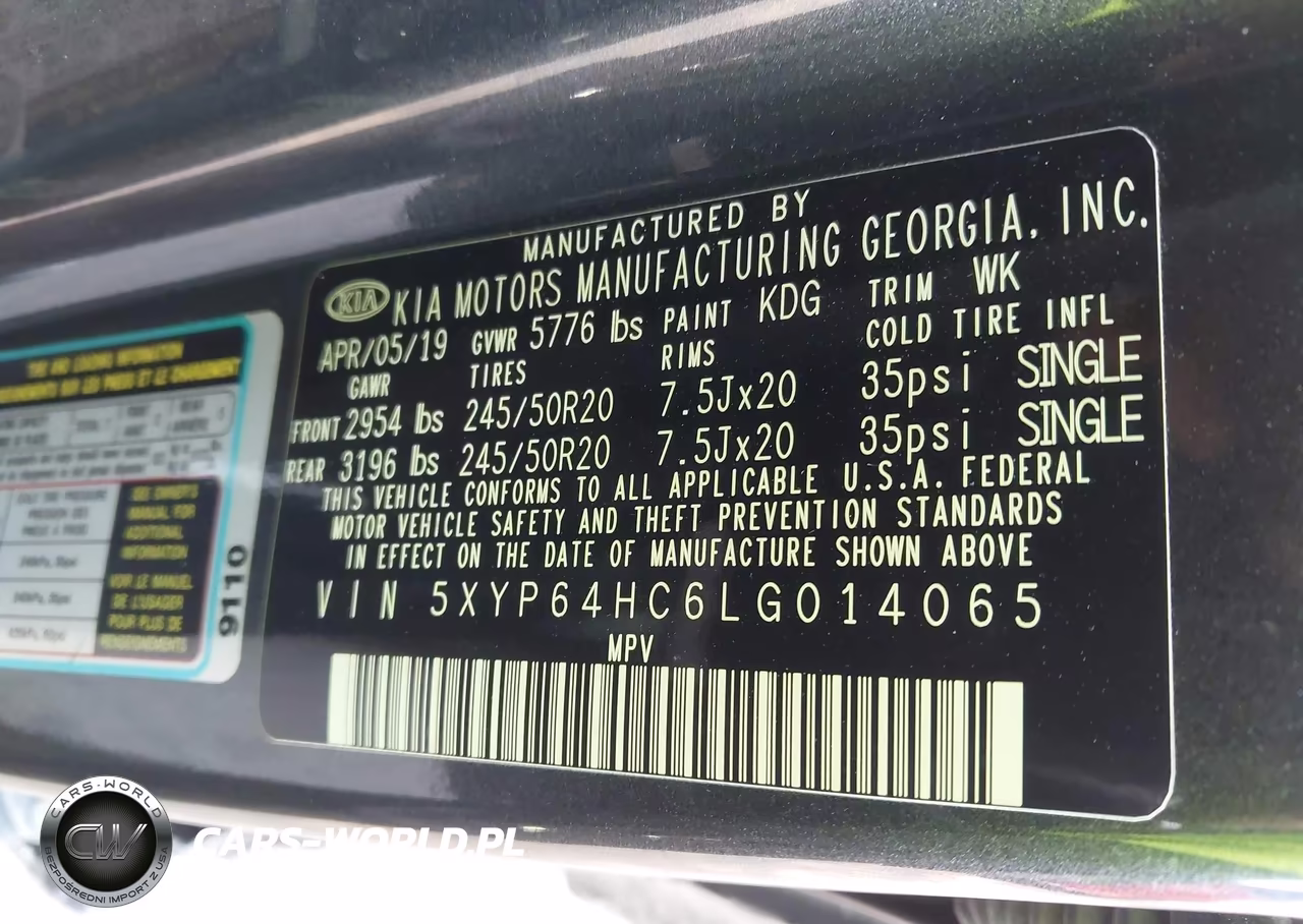 2020 Kia Telluride S VIN:5XYP64HC6LG014065 - 9