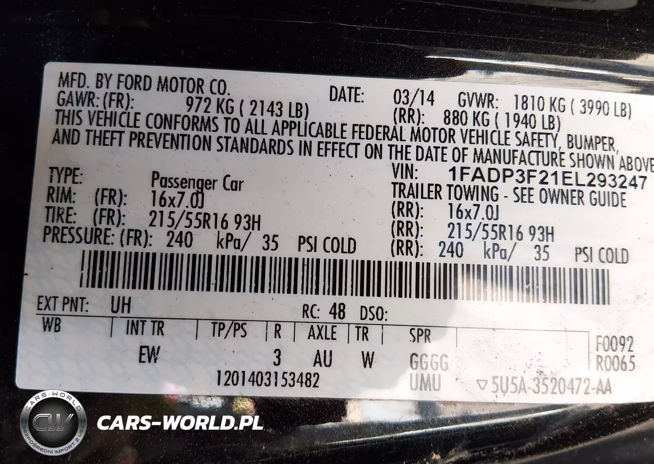2014 Ford Focus Se VIN:1FADP3F21EL293247 - 9