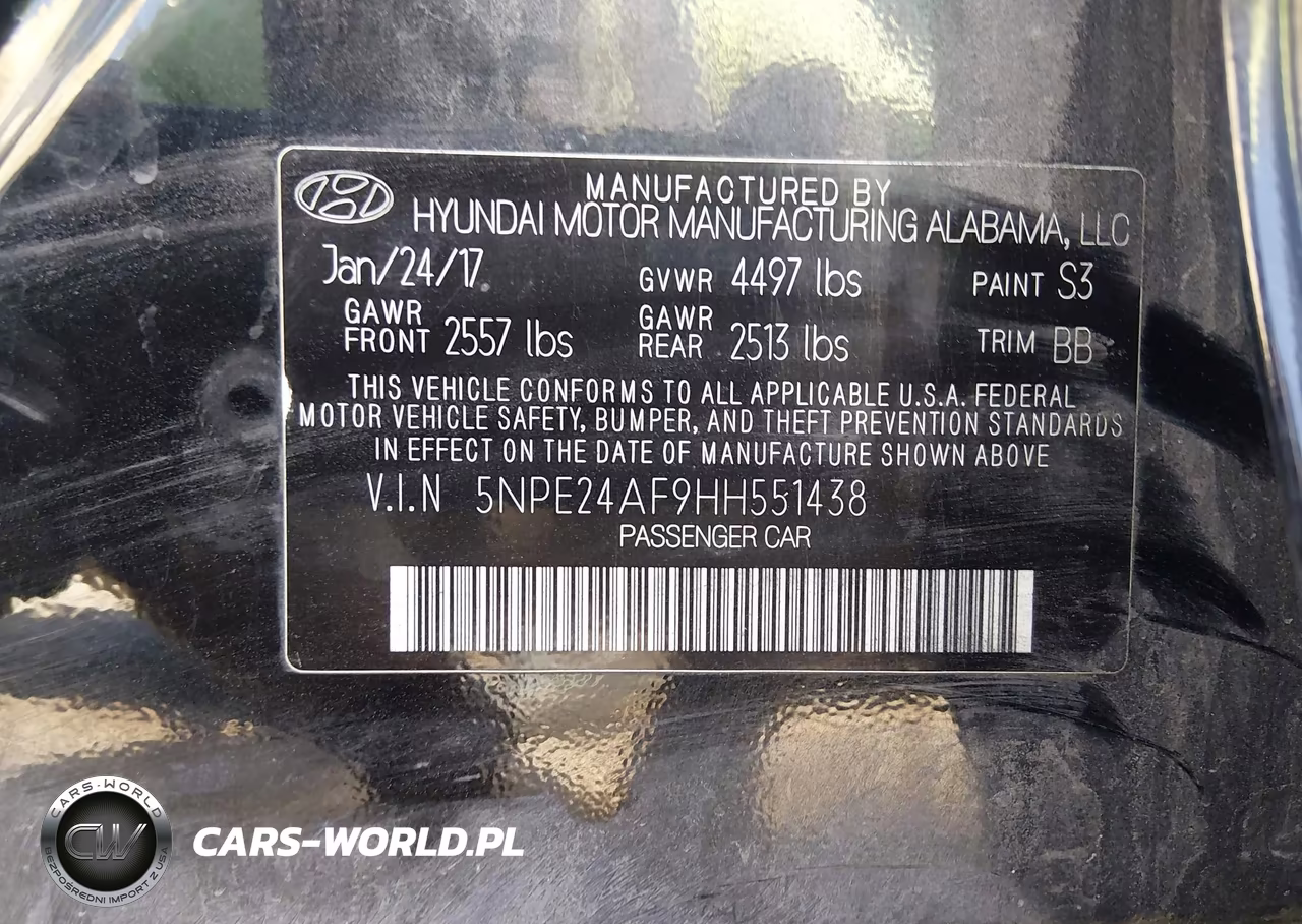 2017 Hyundai Sonata Se VIN:5NPE24AF9HH551438 - 9