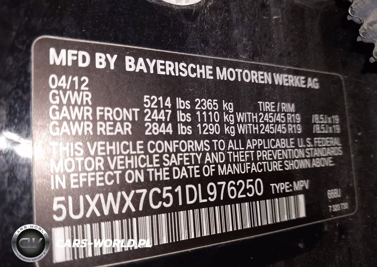 2013 BMW X3 xDrive35I VIN:5UXWX7C51DL976250 - 9