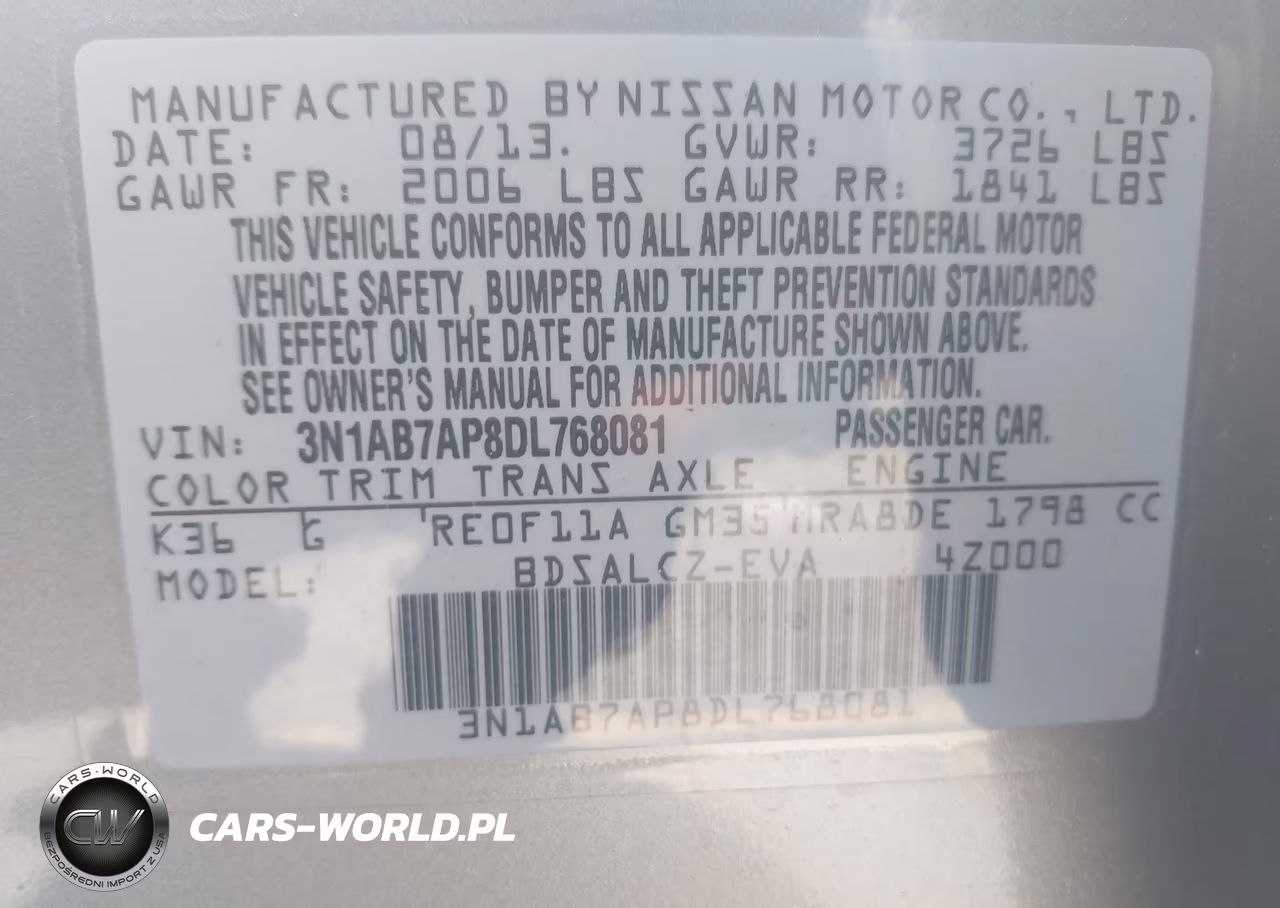 2013 Nissan Sentra S VIN:3N1AB7AP8DL768081 - 9
