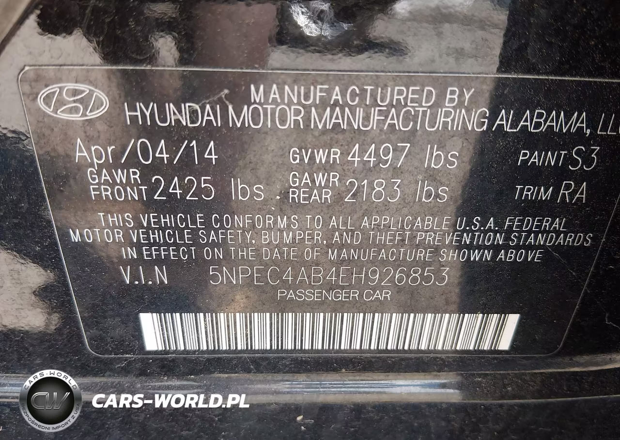 2014 Hyundai Sonata Limited 2.0T VIN:5NPEC4AB4EH926853 - 9