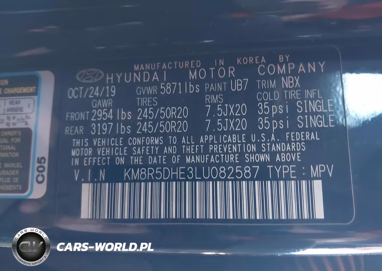 2020 Hyundai Palisade Limited VIN:KM8R5DHE3LU082587 - 9
