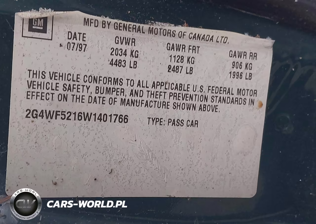 1998 Buick Regal Gs Cmi VIN:2G4WF5216W1401766 - 9