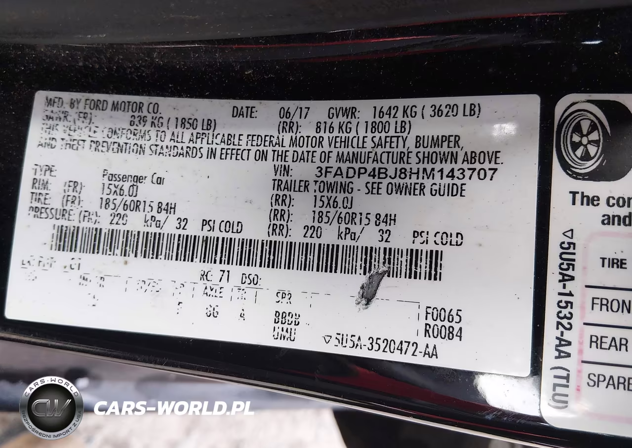 2017 Ford Fiesta Se VIN:3FADP4BJ8HM143707 - 9