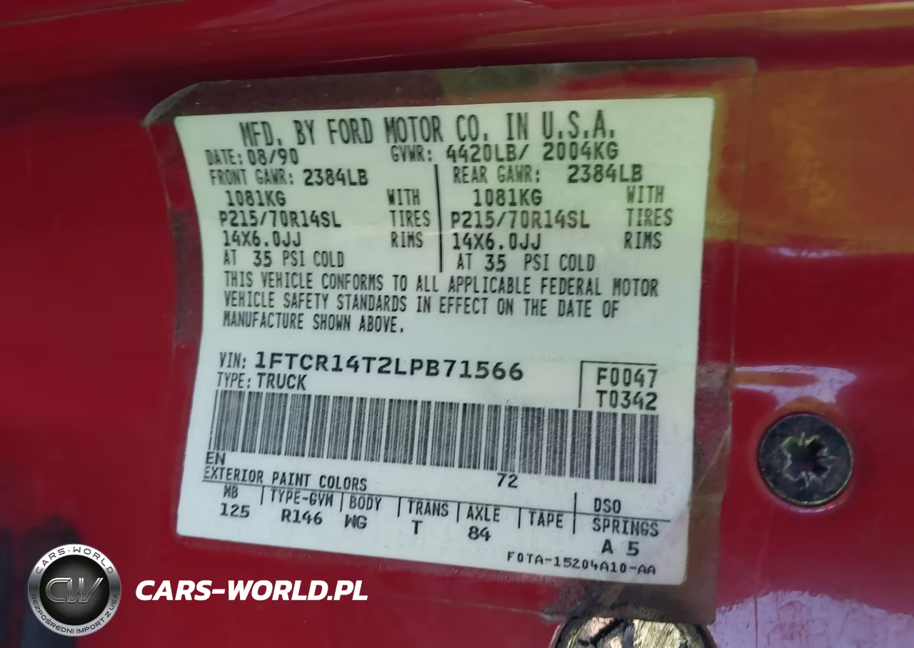 1990 Ford Ranger Super Cab VIN:1FTCR14T2LPB71566 - 9