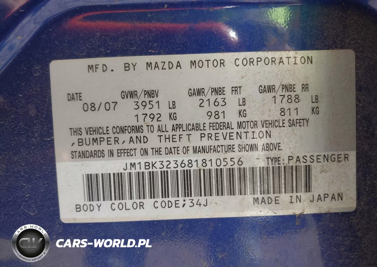 2008 Mazda Mazda3 S Sport VIN:JM1BK323681810556 - 9