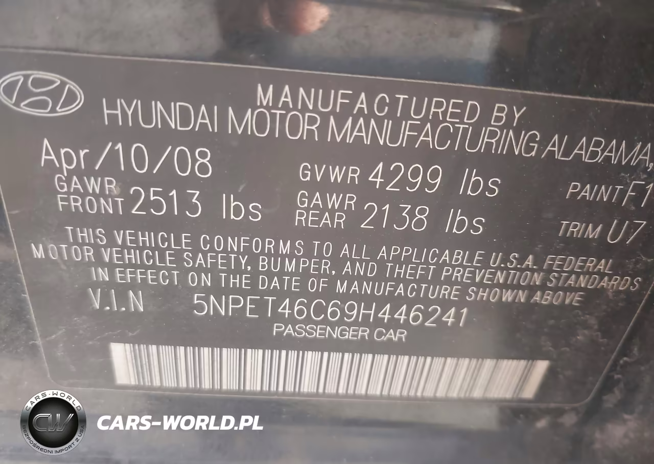 2009 Hyundai Sonata Gls VIN:5NPET46C69H446241 - 9