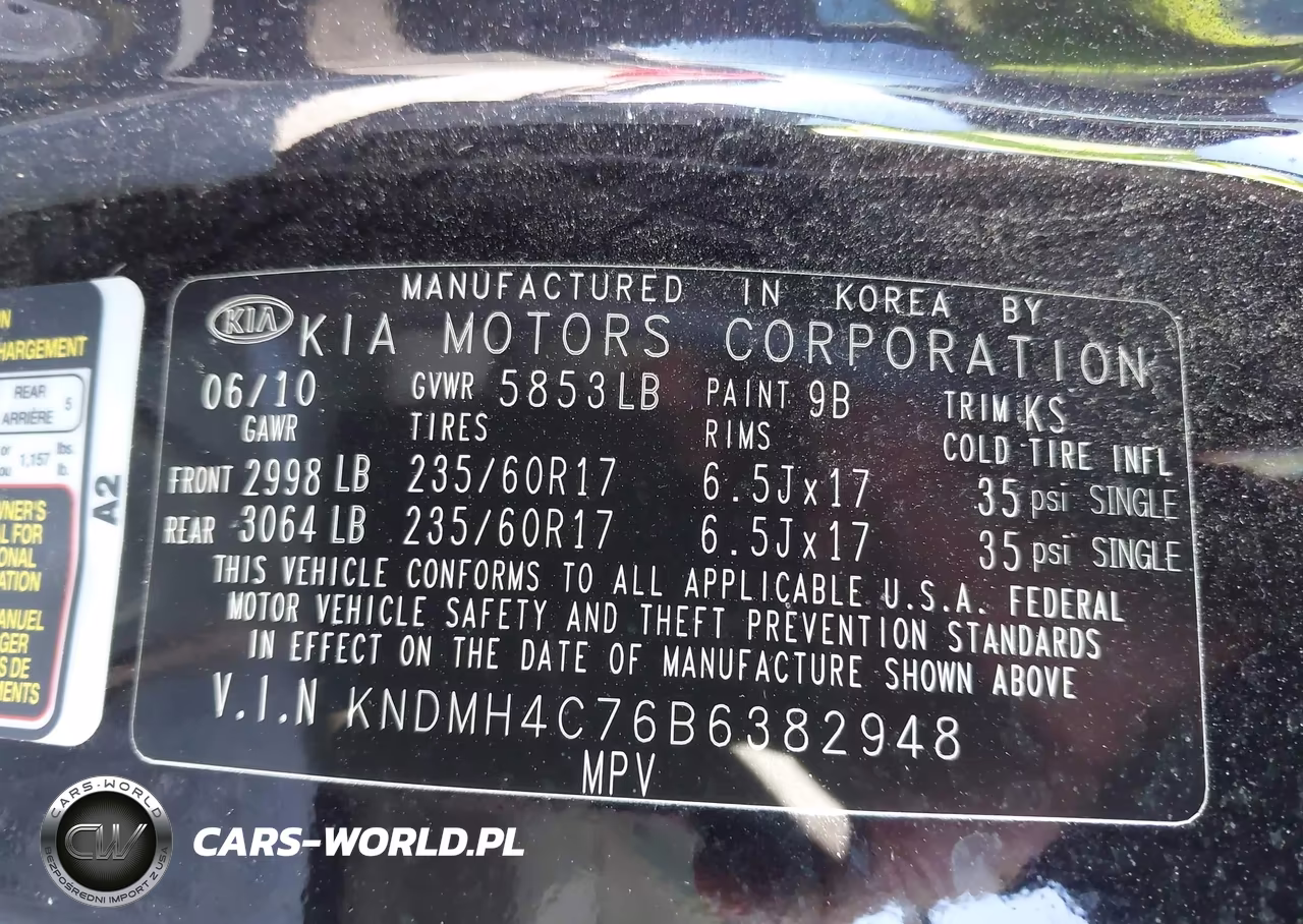 2011 Kia Sedona Ex VIN:KNDMH4C76B6382948 - 9