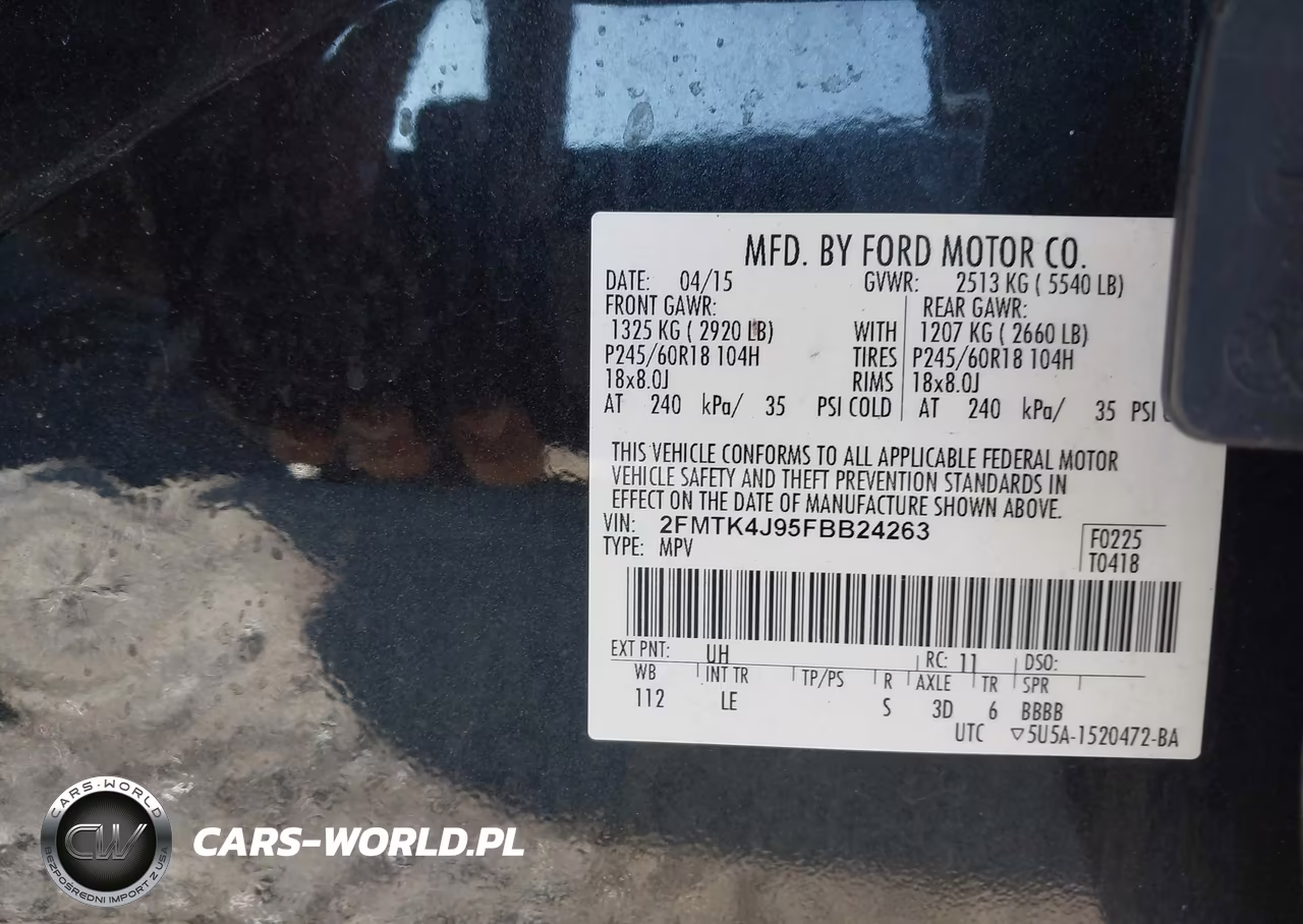 2015 Ford Edge Sel VIN:2FMTK4J95FBB24263 - 9