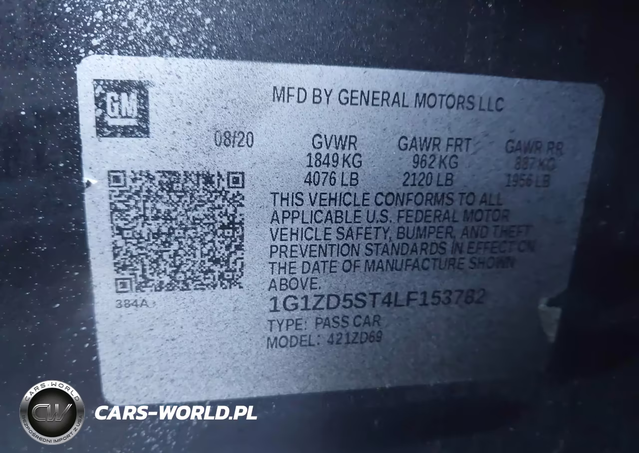 2020 Chevrolet Malibu Fwd Lt VIN:1G1ZD5ST4LF153782 - 9
