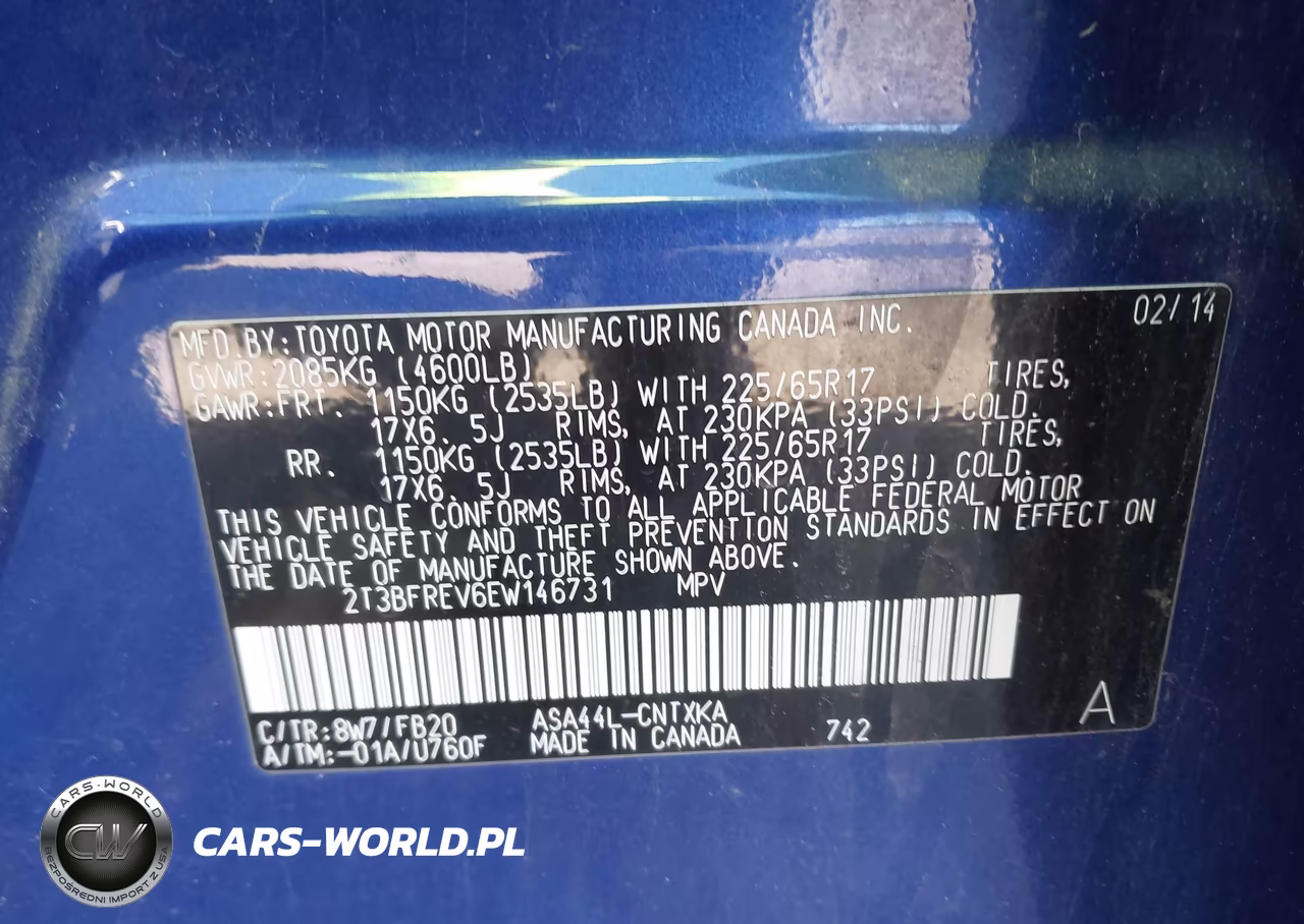2014 Toyota Rav4 Le VIN:2T3BFREV6EW146731 - 9