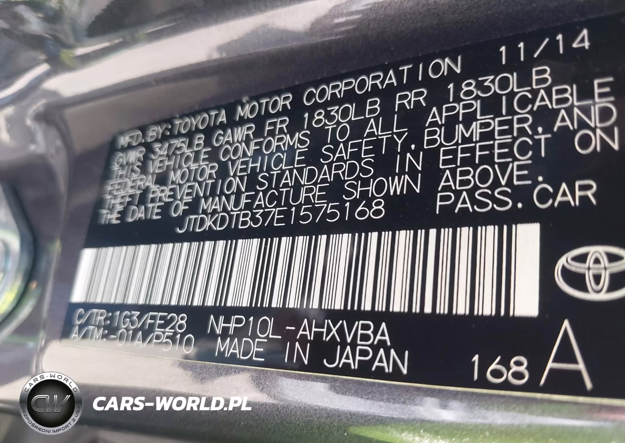 2014 Toyota Prius C One VIN:JTDKDTB37E1575168 - 9