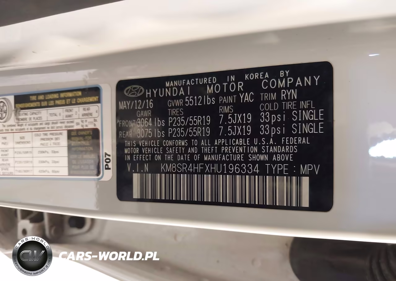 2017 Hyundai Santa Fe Limited Ultimate VIN:KM8SR4HFXHU196334 - 9