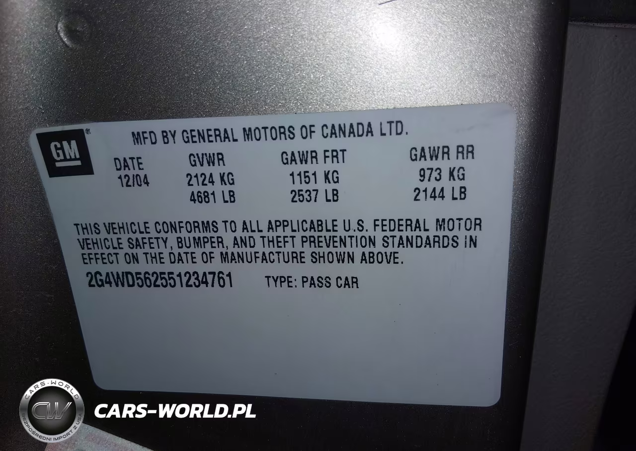 2005 Buick Lacrosse Cxl VIN:2G4WD562551234761 - 9