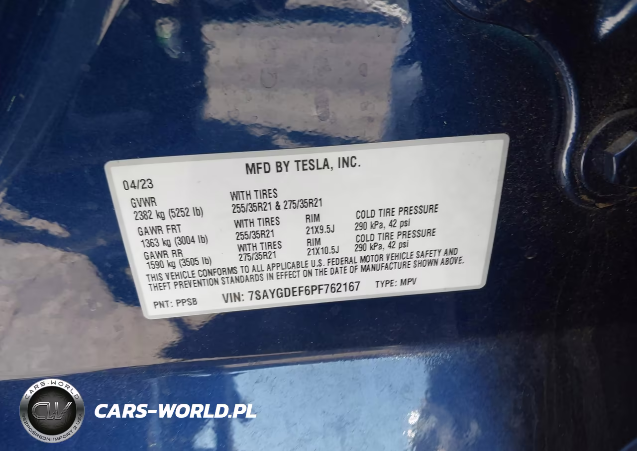 2023 Tesla Model Y Performance Dual Motor All-Wheel Drive VIN:7SAYGDEF6PF762167 - 9