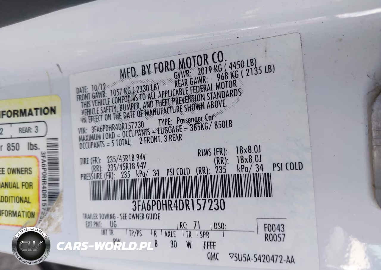 2013 Ford Fusion Se VIN:3FA6P0HR4DR157230 - 9