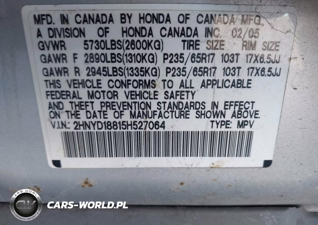 2005 Acura Mdx VIN:2HNYD18815H527064 - 9