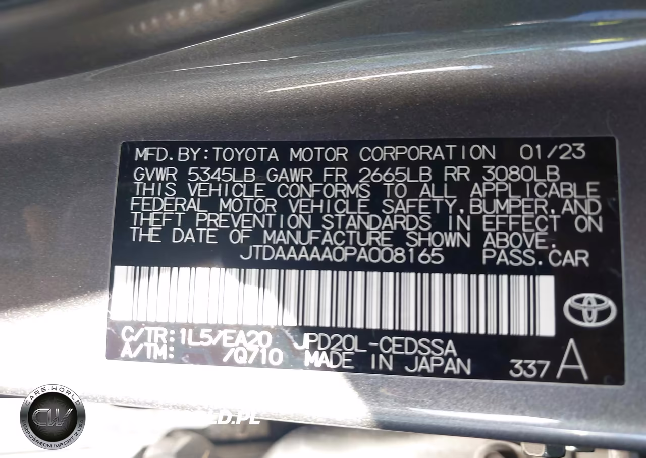 2023 Toyota Mirai Xle VIN:JTDAAAAA0PA008165 - 9