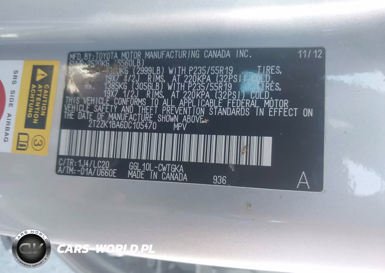 2013 Lexus Rx 350 VIN:2T2ZK1BA6DC105470 - 9