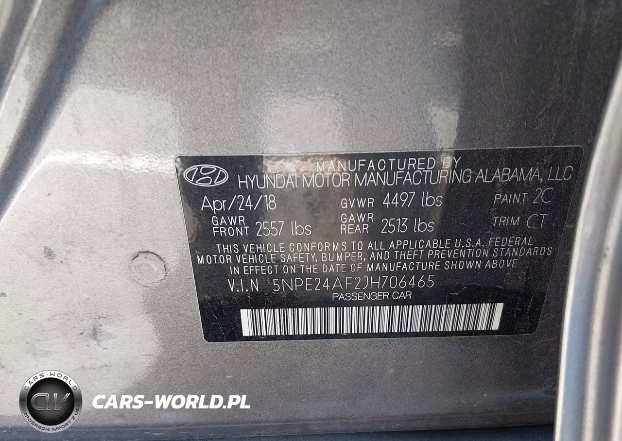 2018 Hyundai Sonata Se VIN:5NPE24AF2JH706465 - 9