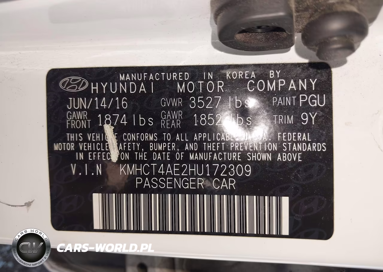 2017 Hyundai Accent Se VIN:KMHCT4AE2HU172309 - 9