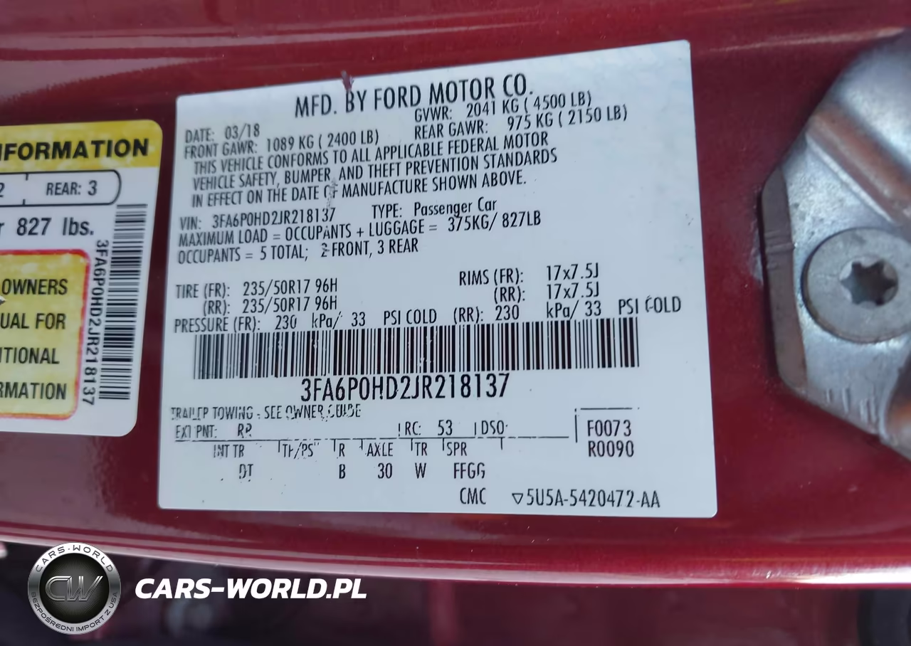 2018 Ford Fusion Se VIN:3FA6P0HD2JR218137 - 9