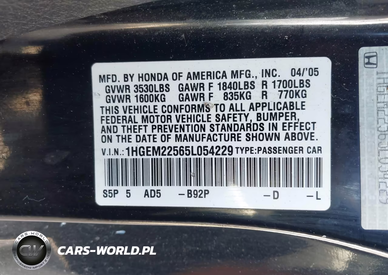 2005 Honda Civic Lx VIN:1HGEM22565L054229 - 9