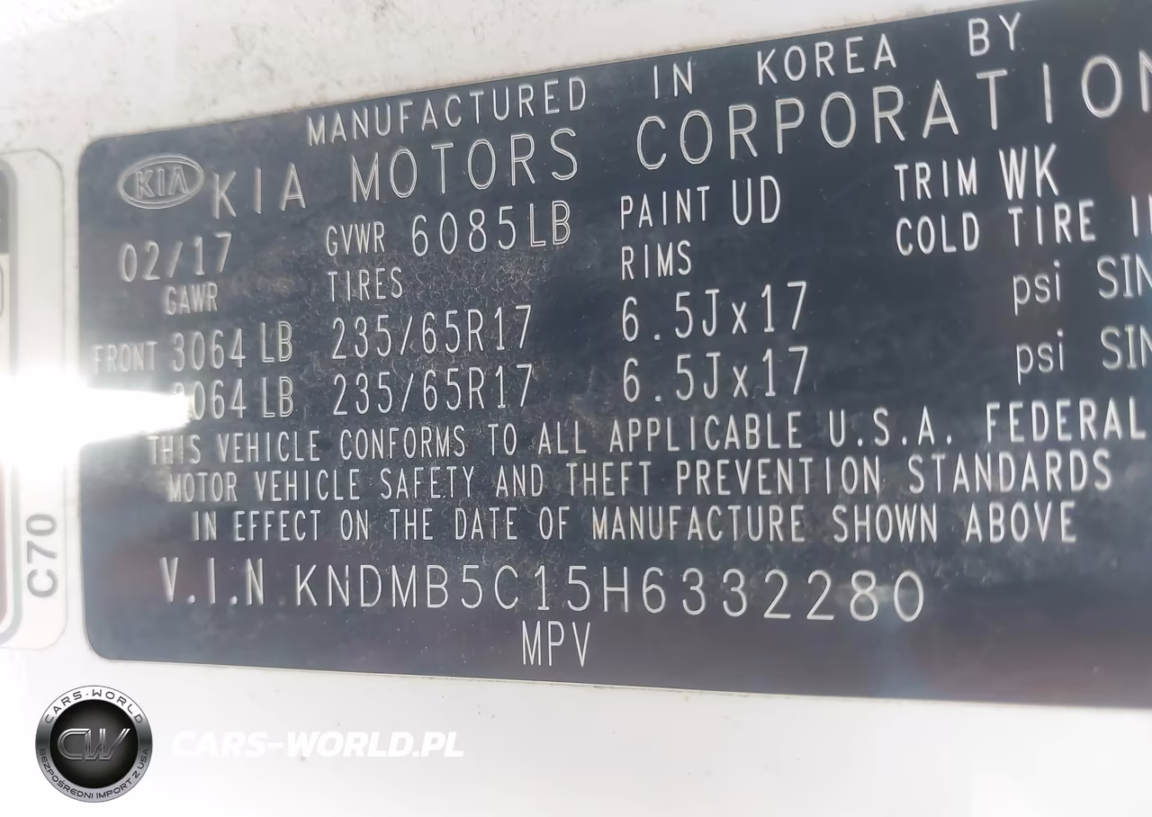 2017 Kia Sedona Lx VIN:KNDMB5C15H6332280 - 9