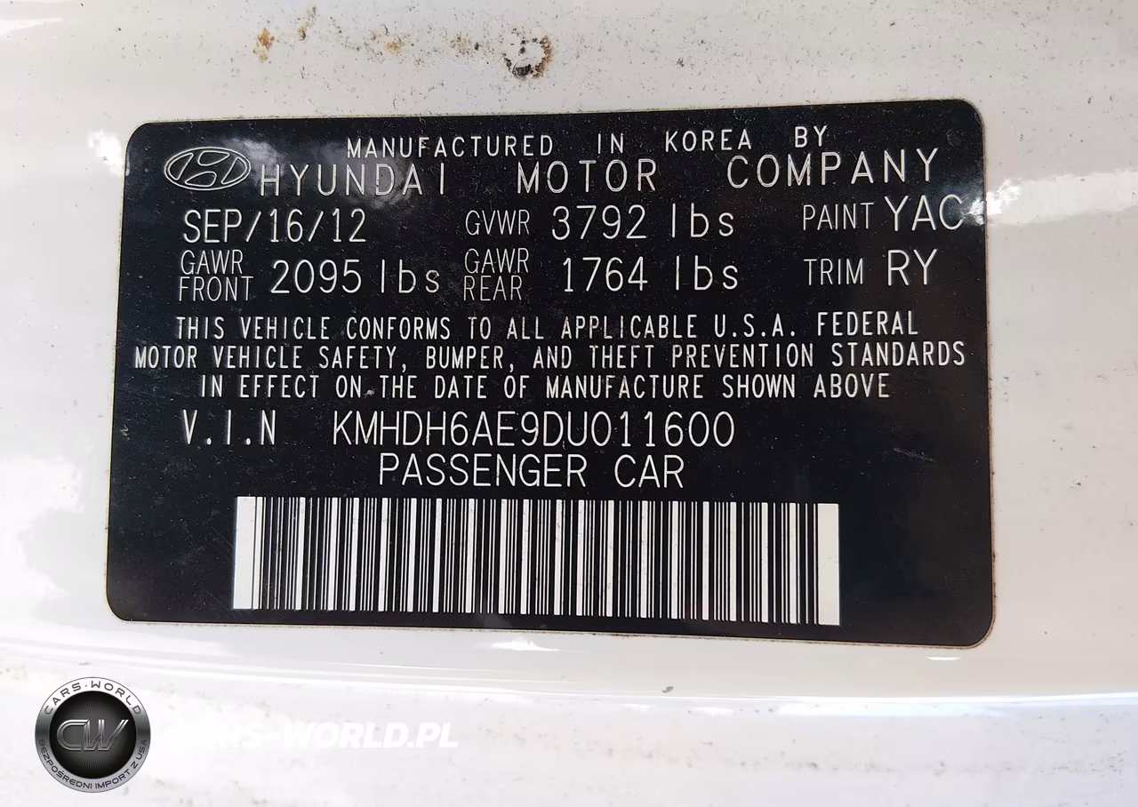 2013 Hyundai Elantra Gs VIN:KMHDH6AE9DU011600 - 9