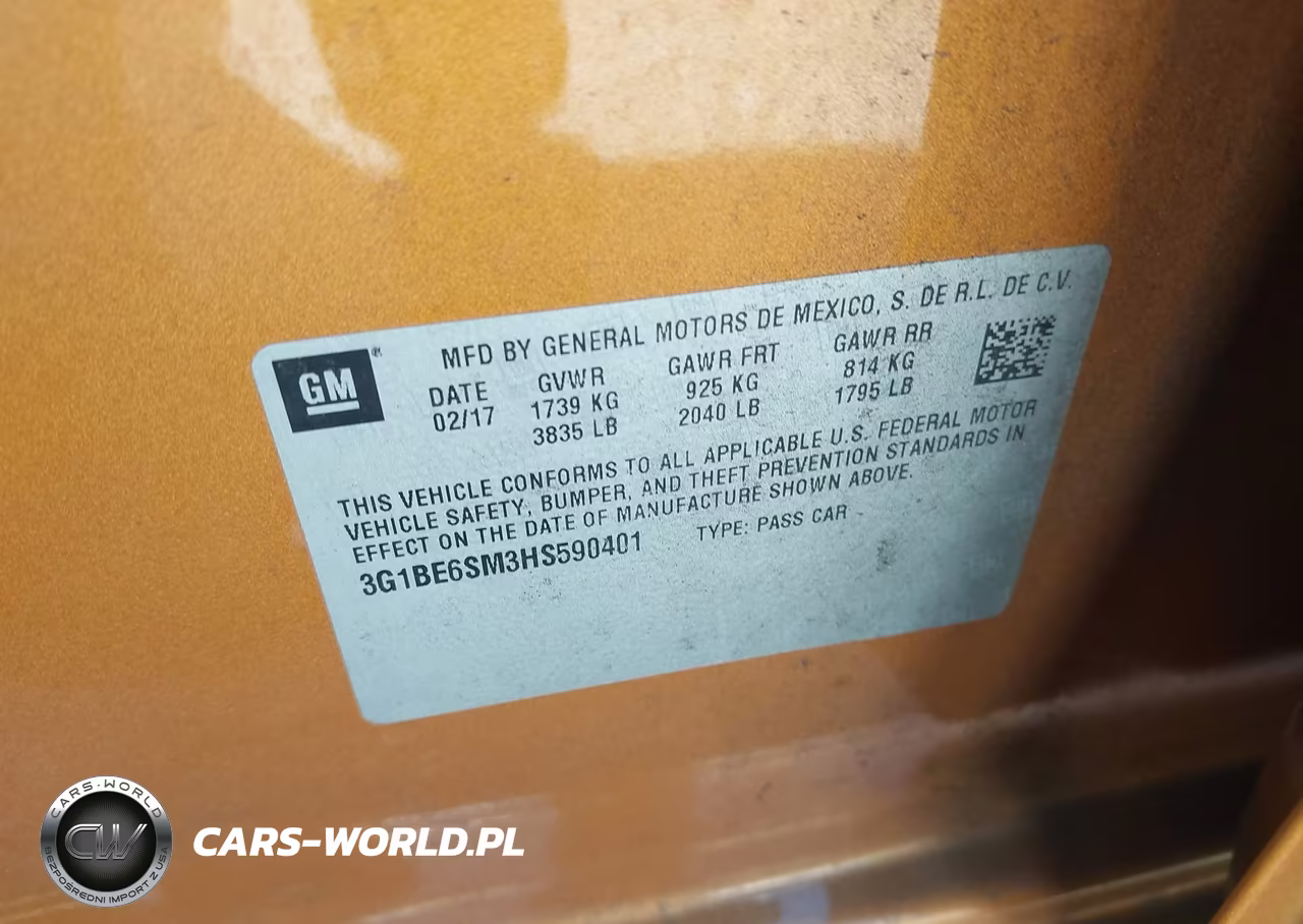 2017 Chevrolet Cruze Lt Auto VIN:3G1BE6SM3HS590401 - 9