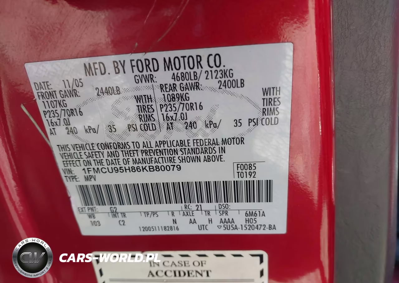 2006 Ford Escape Hybrid VIN:1FMCU95H86KB80079 - 8