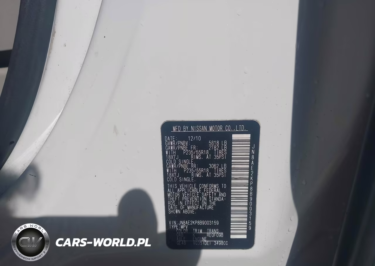 2011 Nissan Quest Le VIN:JN8AE2KP8B9003159 - 9