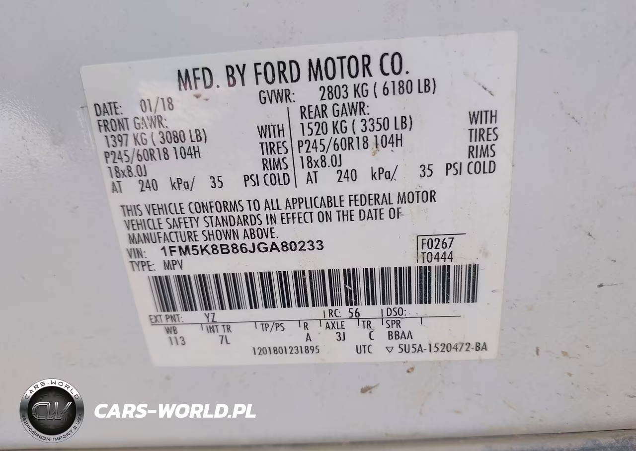 2018 Ford Explorer VIN:1FM5K8B86JGA80233 - 9