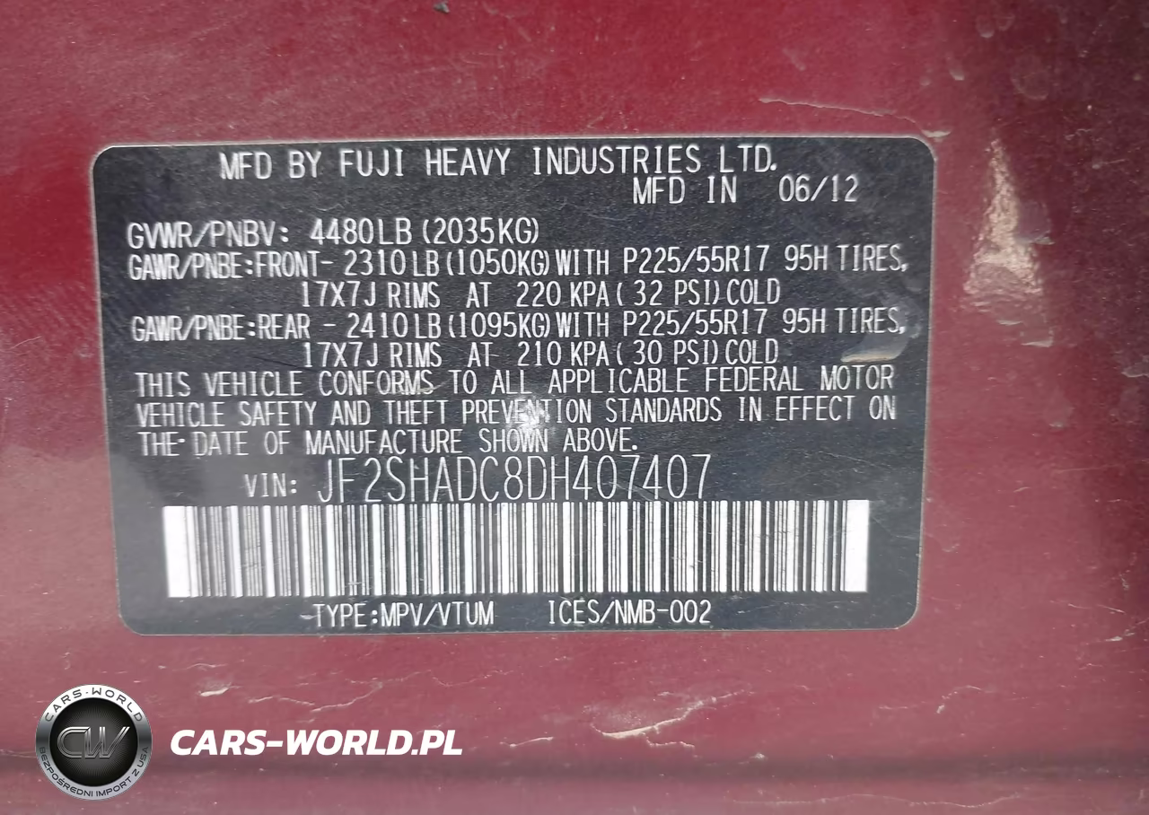 2013 Subaru Forester 2.5X Premium VIN:JF2SHADC8DH407407 - 9