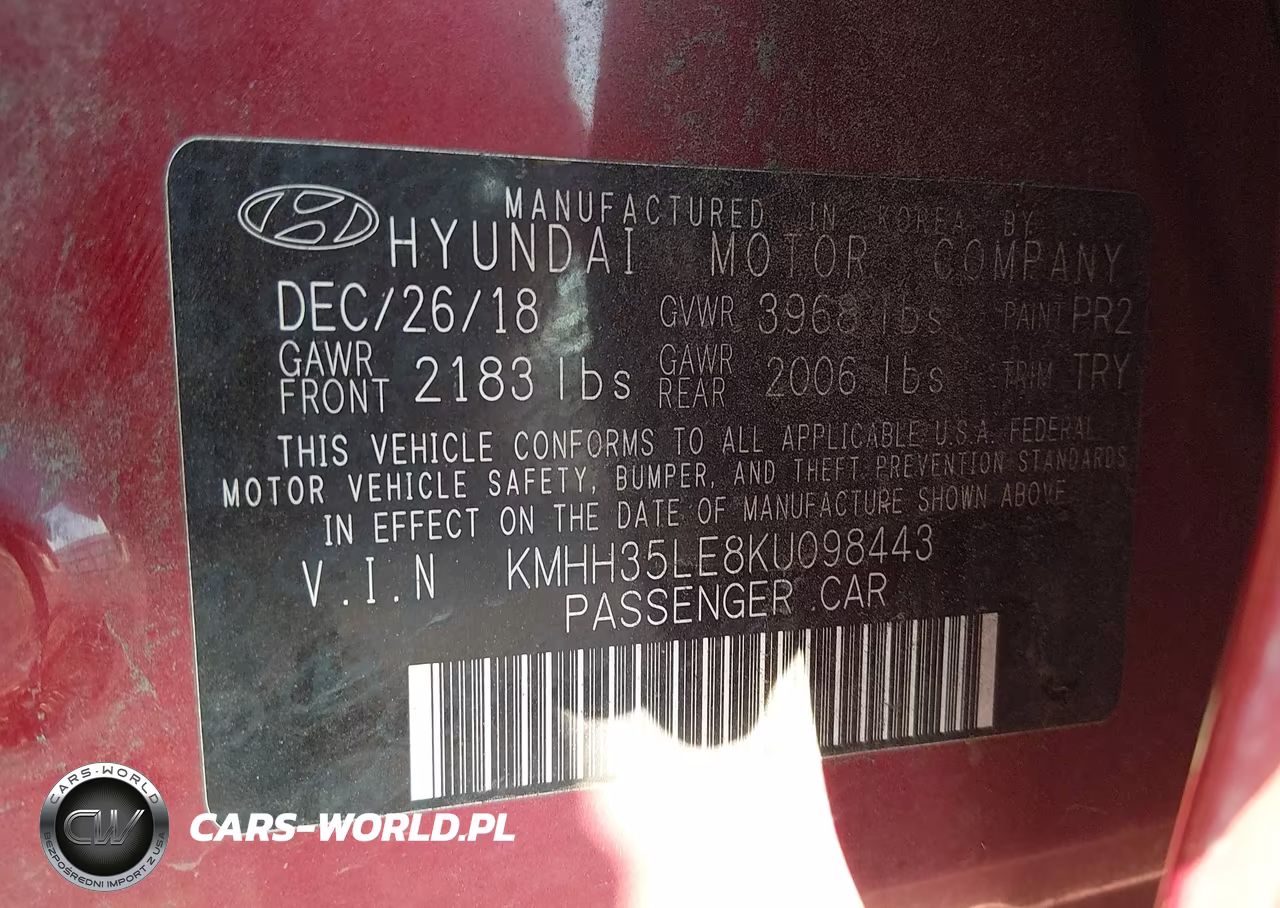 2019 Hyundai Elantra Gt VIN:KMHH35LE8KU098443 - 9