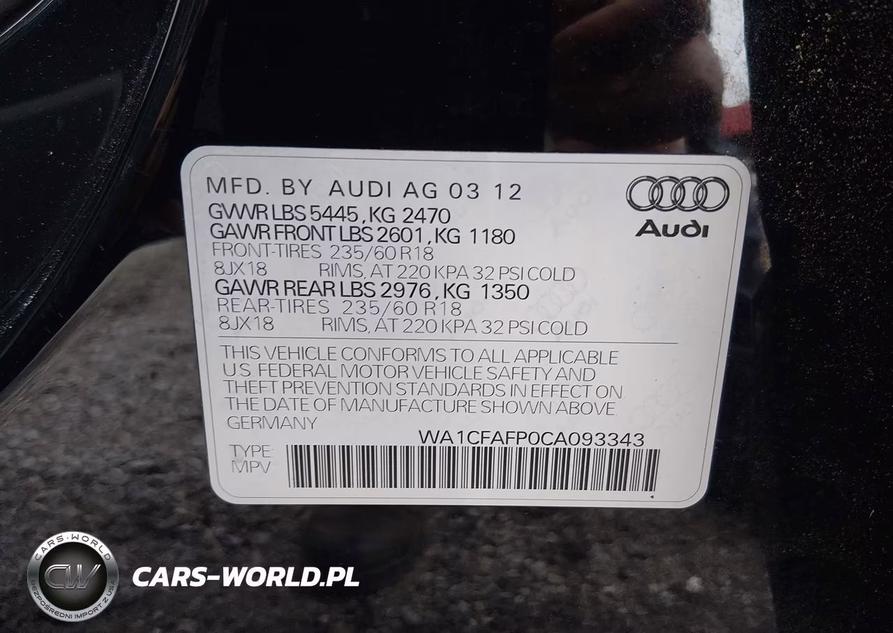 2012 Audi Q5 2.0T Premium VIN:WA1CFAFP0CA093343 - 9