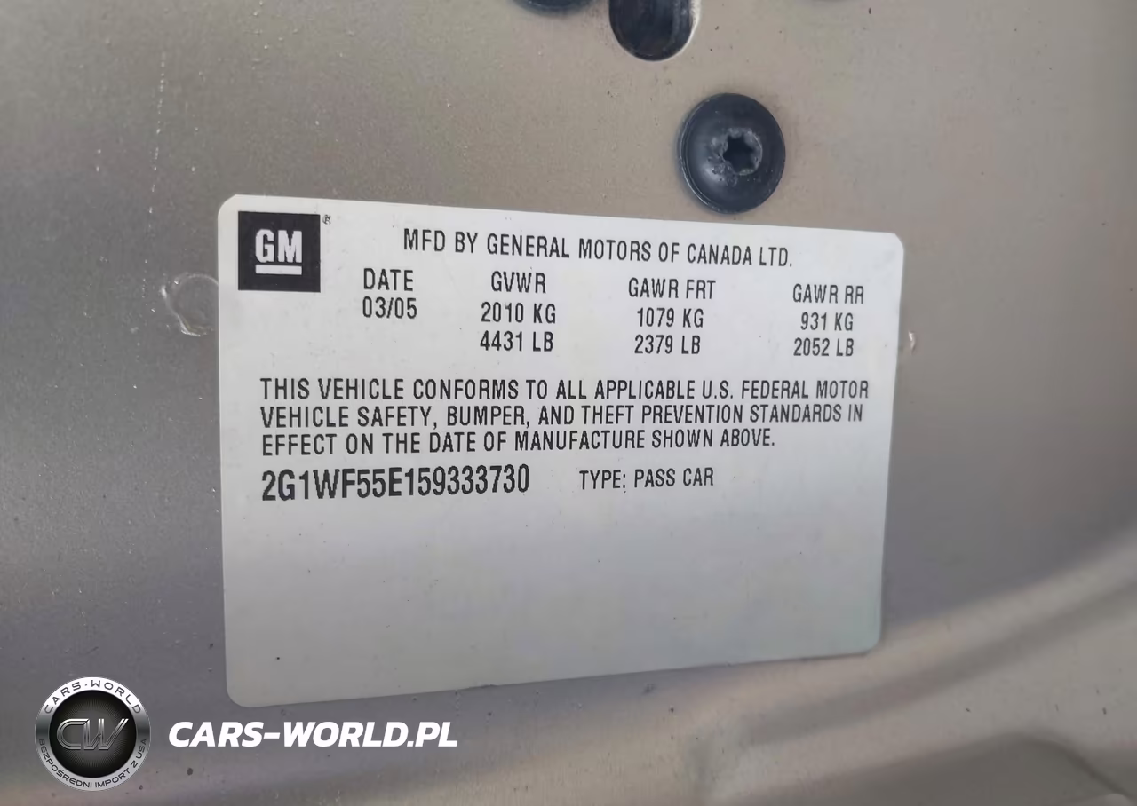 2005 Chevrolet Impala VIN:2G1WF55E159333730 - 9