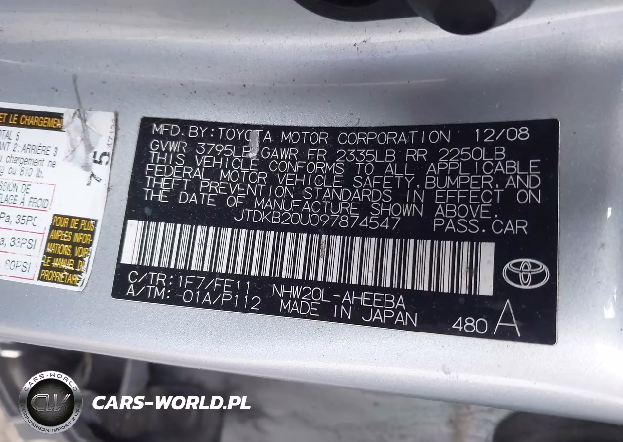2009 Toyota Prius VIN:JTDKB20U097874547 - 9