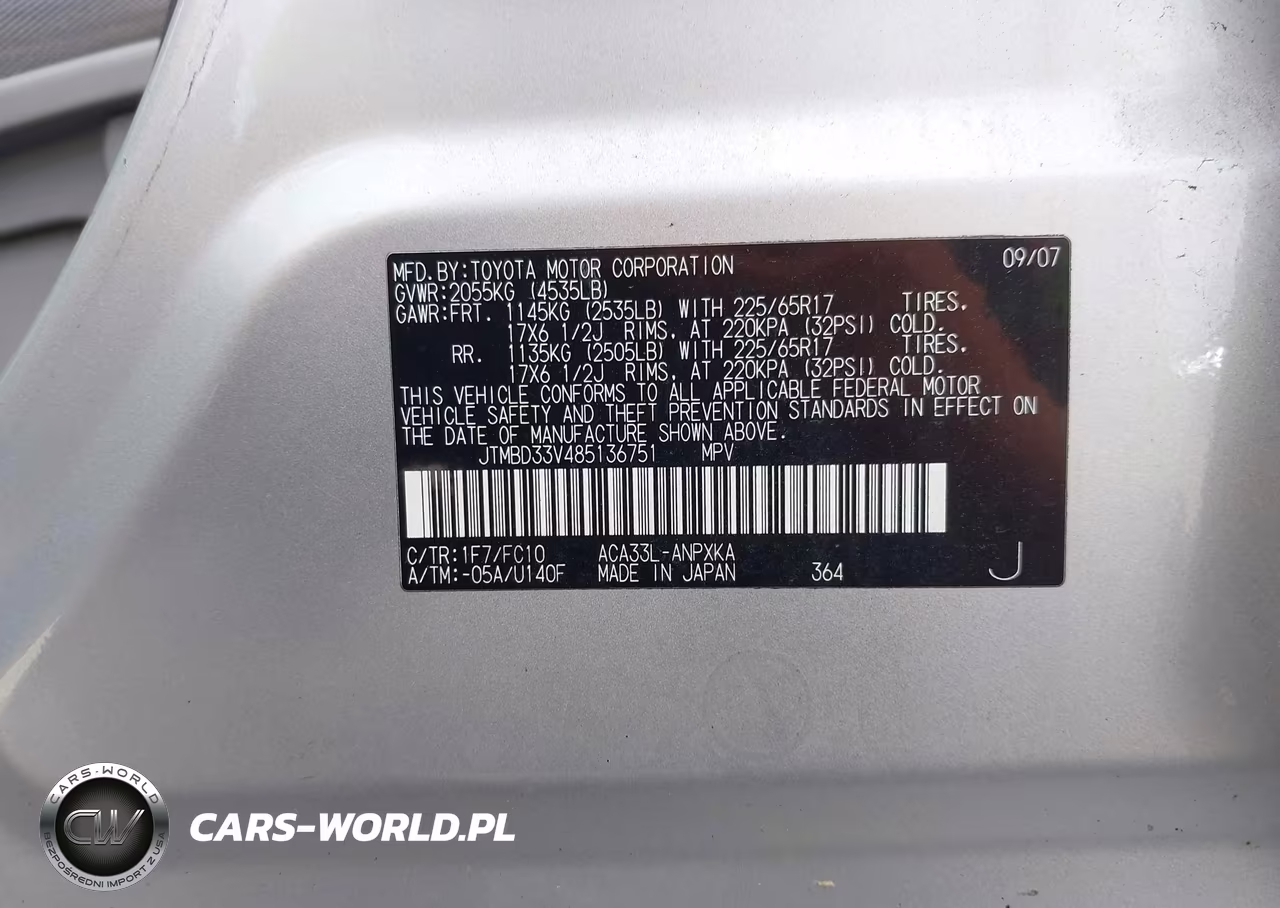 2008 Toyota Rav4 VIN:JTMBD33V485136751 - 9