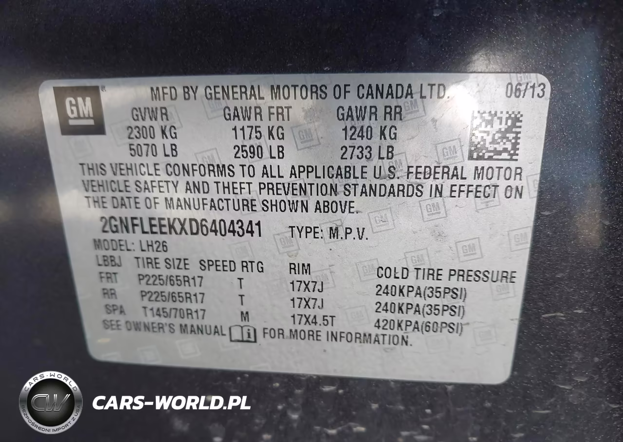 2013 Chevrolet Equinox 1Lt VIN:2GNFLEEKXD6404341 - 9