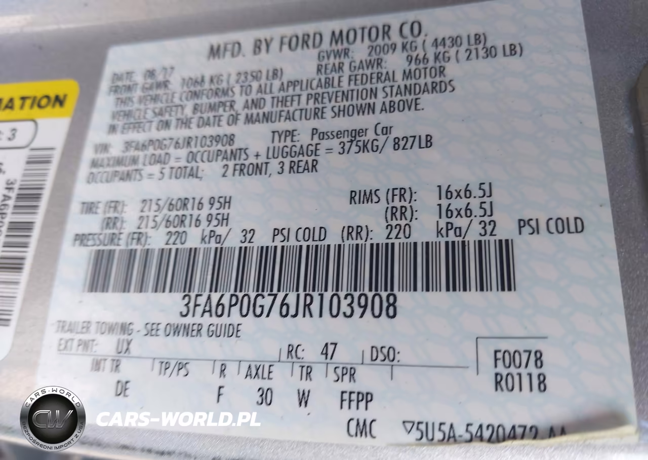 2018 Ford Fusion S VIN:3FA6P0G76JR103908 - 9