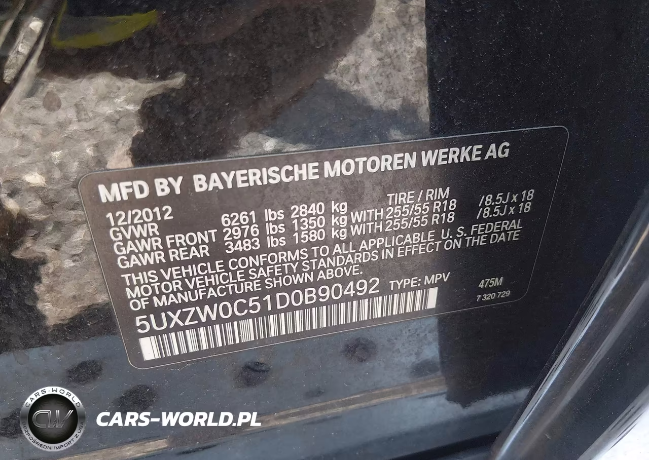 2013 BMW X5 xDrive35D VIN:5UXZW0C51D0B90492 - 9