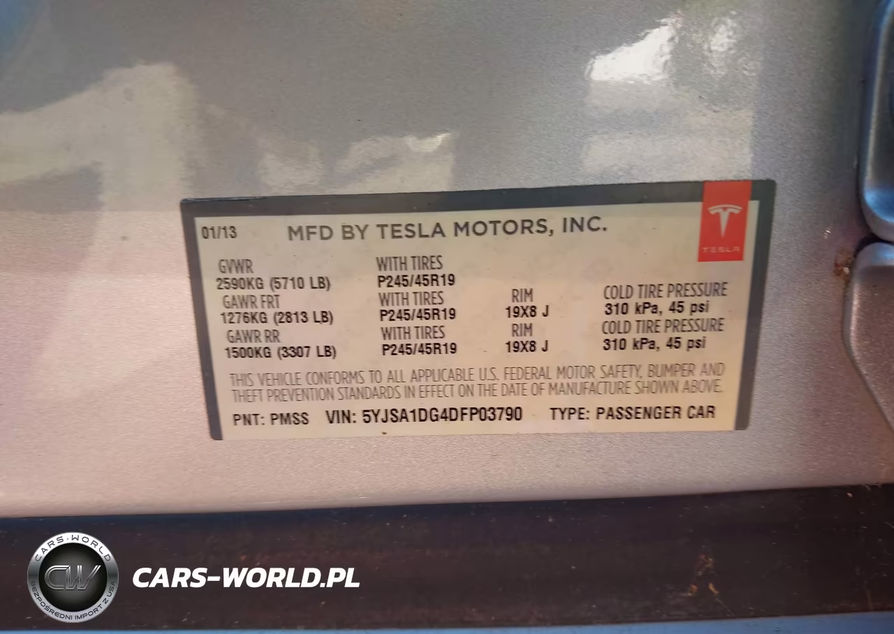 2013 Tesla Model S VIN:5YJSA1DG4DFP03790 - 9