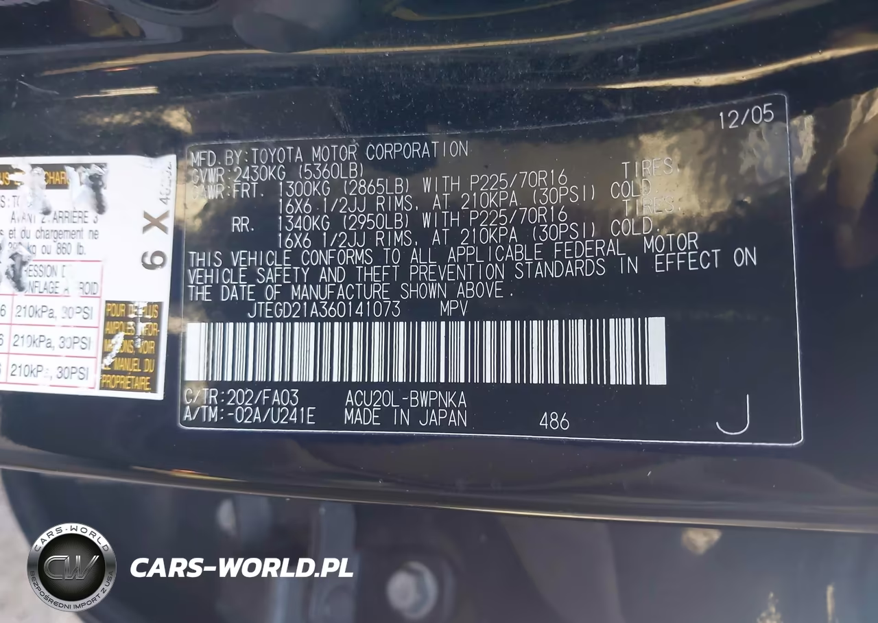 2006 Toyota Highlander VIN:JTEGD21A360141073 - 9